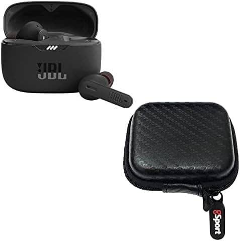 JBL Tune 230NC TWS True Wireless Active Noise Cancelling in-Ear Headphone Bundle with gSport Carbon Fiber Case (Black)