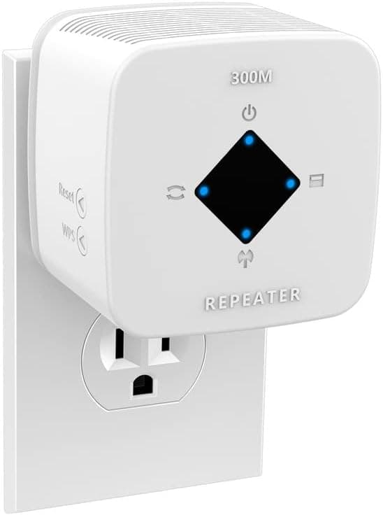 WiFi Extender Signal Booster Up to 4500sq.ft and 30 Devices, WiFi Range Extender, Wireless Internet Repeater, Long Range Amplifier with Ethernet Port