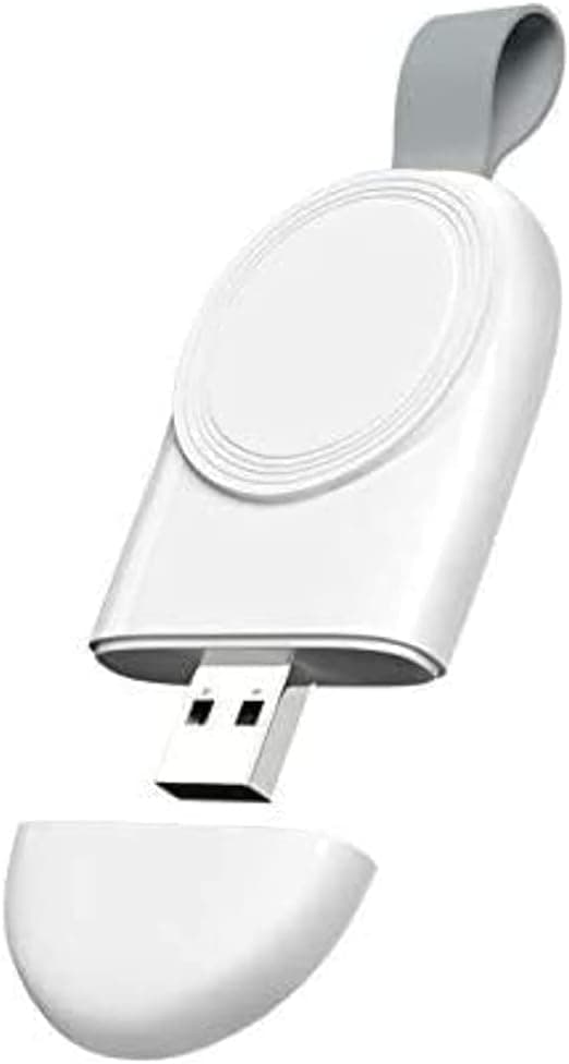 Charger for Apple Watch Portable iWatch USB Wireless Charger, Travel Cordless Charger with Light Weight Magnetic Quick Charge for Apple Watch Ultra Series 8 7 SE 6 5 4 3 2 1 (White)