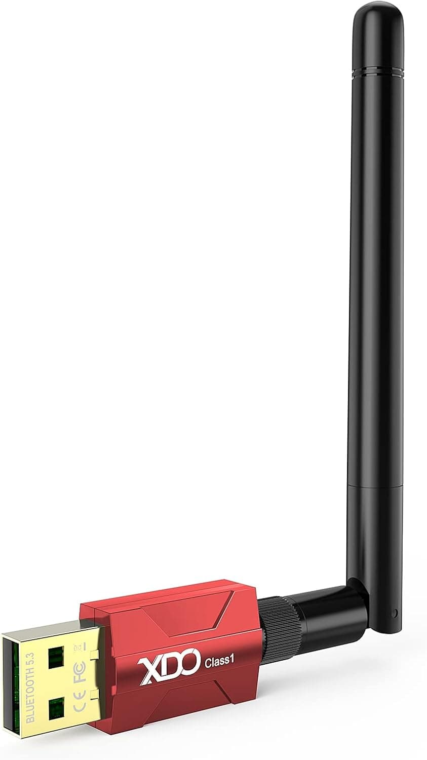 Long Range USB Bluetooth 3.7 for pc V3.7 EDR Support Windows 8.1 (Jujube Red)