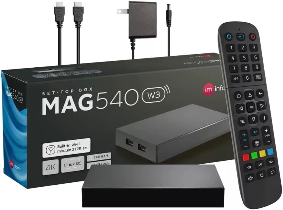 2023 Mag 540W3 4K, Built-in Dual Band 2.4G/5G WiFi, HDMI Cable (Much Faster Than Old Mag 324w2, 424W3, 524w3 and 522w3) Black