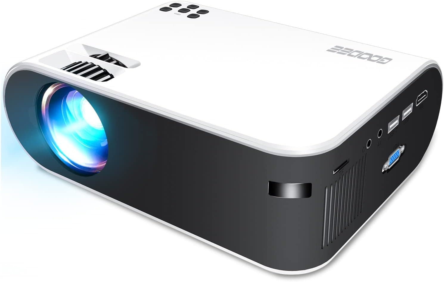 Projector, 2023 Upgraded Mini Projector, 8000 lumens Multimedia Home Theater Video Projector, Compatible with Full HD 1080P HDMI, USB, VGA, AV, Smartphone, Pad, TV Box, Laptop