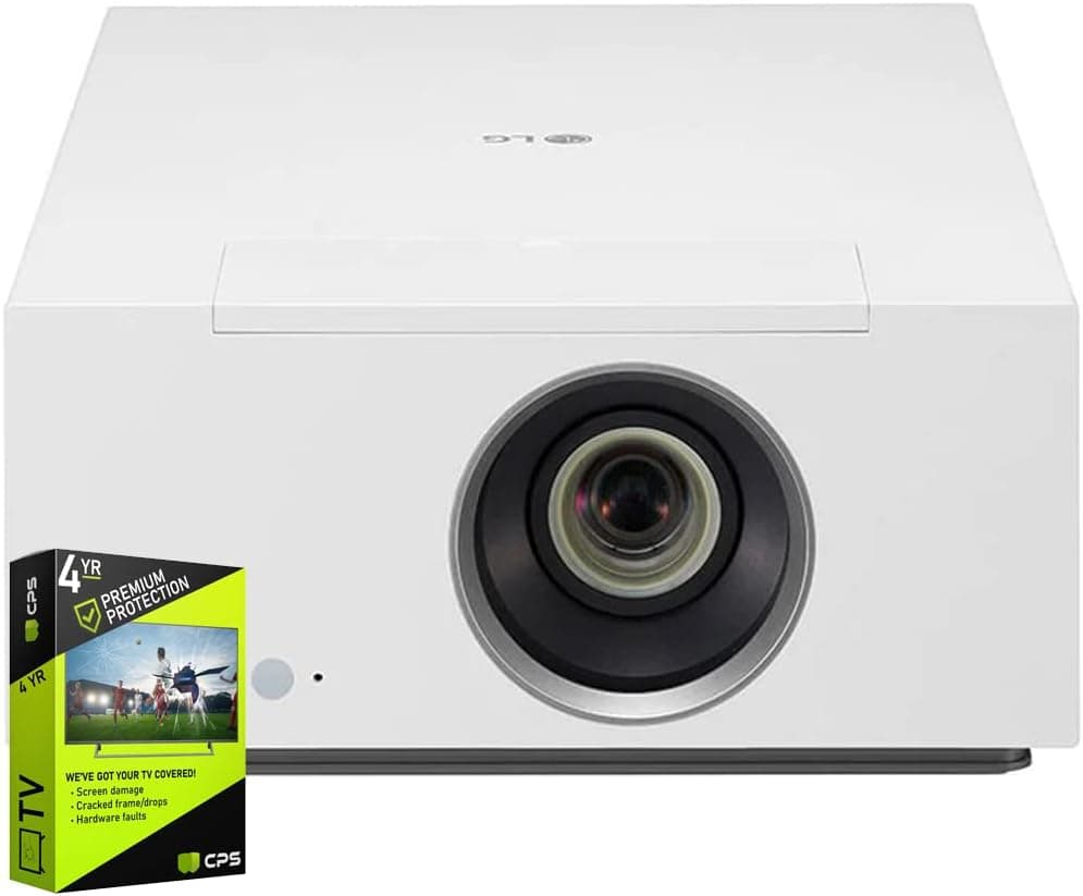 LG HU710PW CineBeam 4K UHD Hybrid Home Cinema Projector (Renewed) Bundle with 4 YR CPS Enhanced Protection Pack