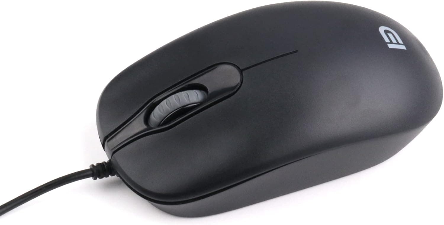 SGIN Computer Mouse Ergonomic Mouse with 1.5M Cable USB Mouse for Laptop PC Desktop mice Compatible with Windows Laptop, PC (Black)