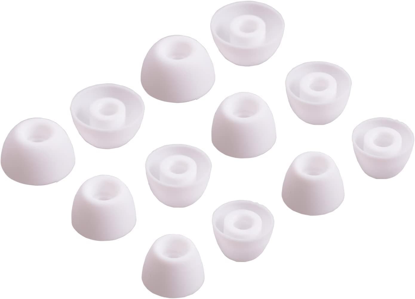Replacement Earbuds Tips Silicone Eartips for Samsung Galaxy Buds 2 Pro Headphones Fit in Case Buds Tips,6 Pairs (White)