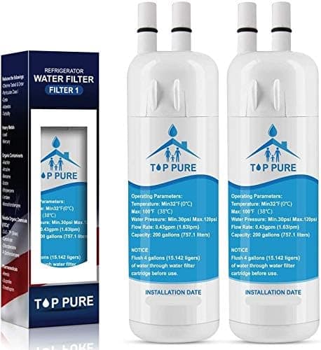 Top Pure W10295370A EDR1RXD1Ｆilter Cap Replacement, Compatible with Filter 1, W10295370, P8RFWB2L, P4RFWB (2 Pack)