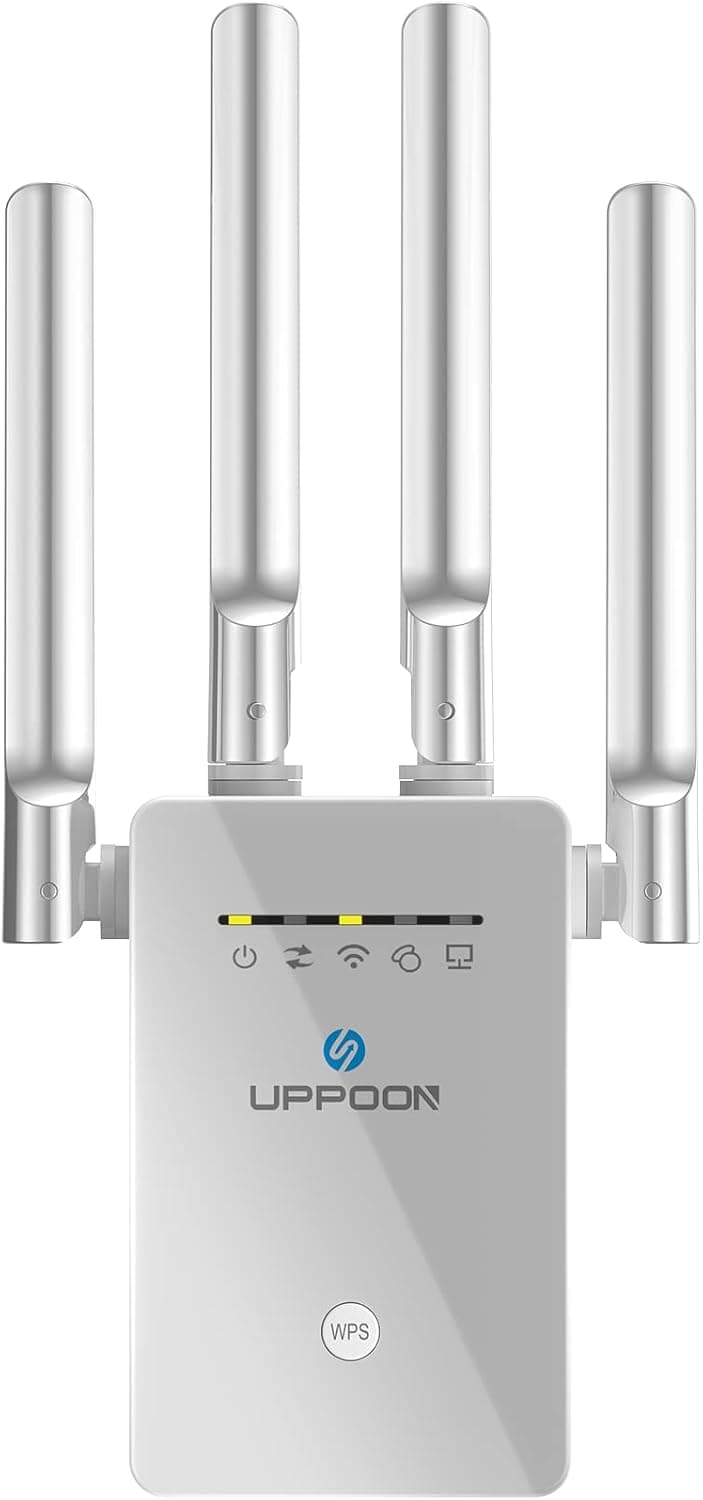 WiFi Extender, Wi Fi Extenders Signal Booster for Home Cover up to 8000 sq.ft & 35 Devices, Wireless Internet Signal Amplifier with Ethernet Port, Wi-Fi Repeater Easy Setup.