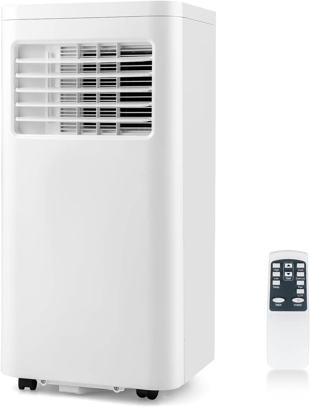 PETSITE Portable Air Conditioner, 8000 BTU Personal AC Cooling Unit with Remote Control, 24H Timer, Window Kit & Wheels for Bedroom, Cools up to 250 Sq. Ft