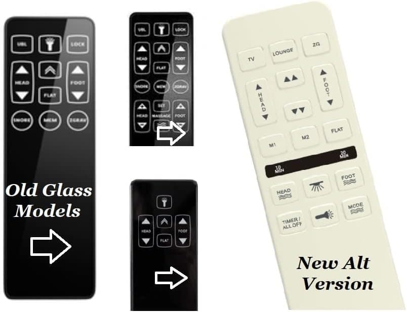 Leggett & Platt Scape/Simplicty/BasX HF and HFC Alt Version w/Physical Buttons- Replaces Glass Front Original Remotes- You Will Receive The White Remote