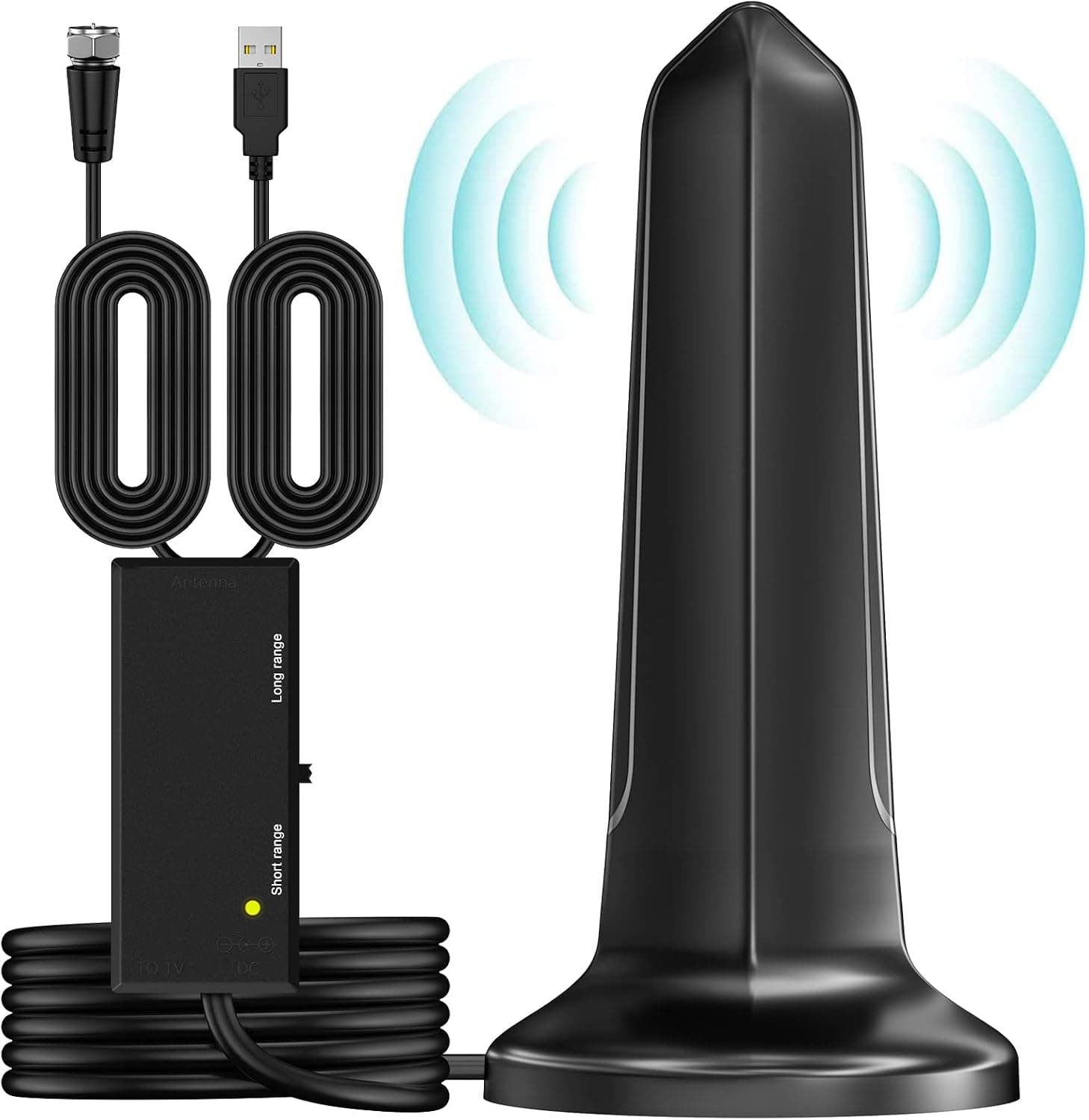 2023 TV Antenna Smart Digital HD Indoor Amplifier 480+ Miles Range - Powerful Outdoor Signal Booster Support 8K 4K 1080p Fire Stick and All TV's Local Channel - Aerial Air 360°Reception - HDTV Cable