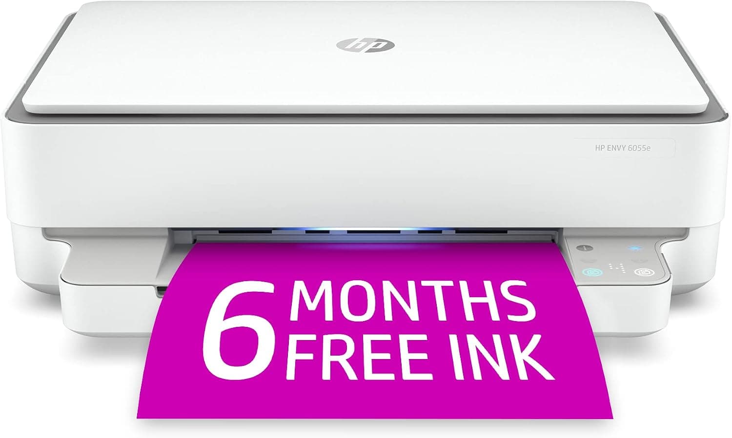HP Envy 6055e Wireless Color All-in-One Printer with 6 Months Free Ink (223N1A) (Renewed Premium),white