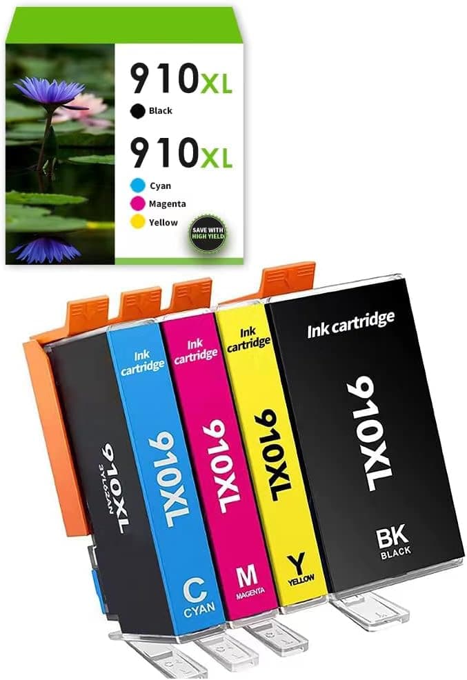 910xl Ink cartridges Combo Pack Compatible for hp 910 XL Ink Cartridge Work with hp officejet pro 8020 8020e 8025 8025e 8025e 8035 8035e 8028 8028e OfficeJet 8022 8022e Printers-4 Pack