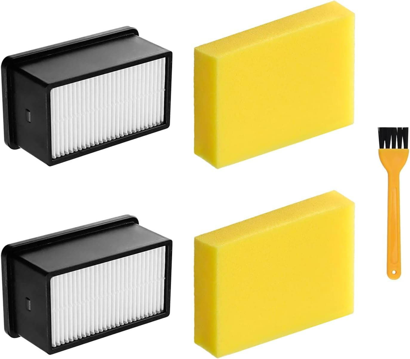 2 + 2 Pack 1008 Filter Replacement for Bissell CleanView Upright Vacuums 9595A, 1819, 1822, 1825, 1831, 1330, 1332. 4 Pre-Motor Foam Filter and 4 Post-Motor Filter