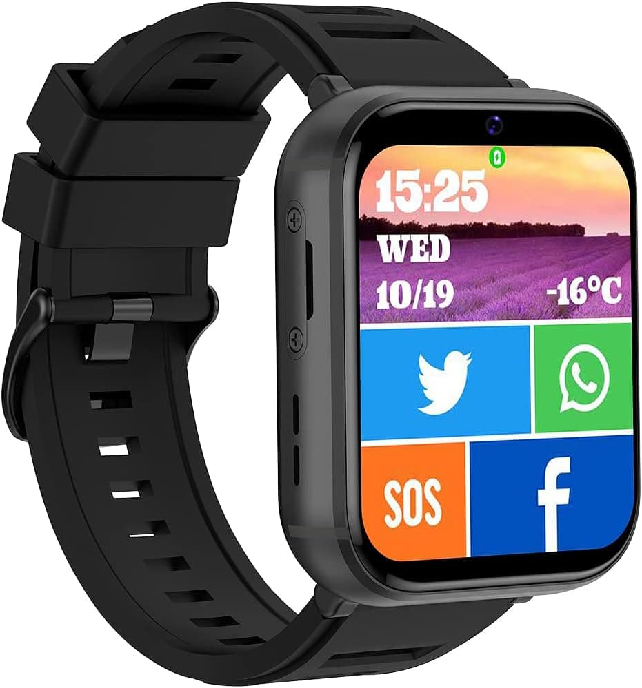 WATCHSDV 2023 4G Smart Watch Phone, Android 9.1 MTK6761 Quad Core 4GB RAM 64GB ROM 1080mAh Smartwatch 2.08" Large Screen Men Watch 5.0MP Camera Bluetooth GPS Fitness Activity Tracker