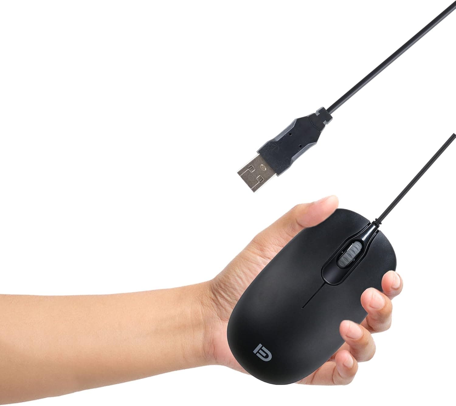 SGIN Wired USB Computer Mouse, Right or Left Hand Use, Silent USB Computer Mouse with Smooth Precise Scrolling, 1000 DPI for Computer, Laptop, PC, Black