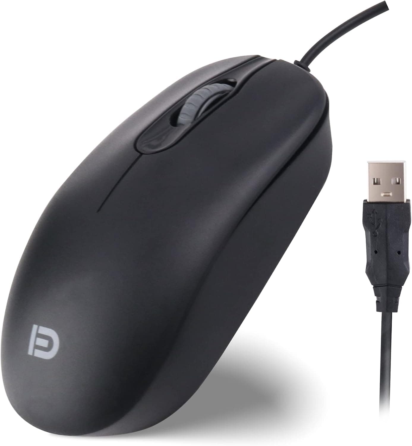 SGIN Wired Computer Mouse with 4 DPI Mode, Silent USB Computer Mouse for Computer, Laptop, PC, Righty or Lefty Use, Black