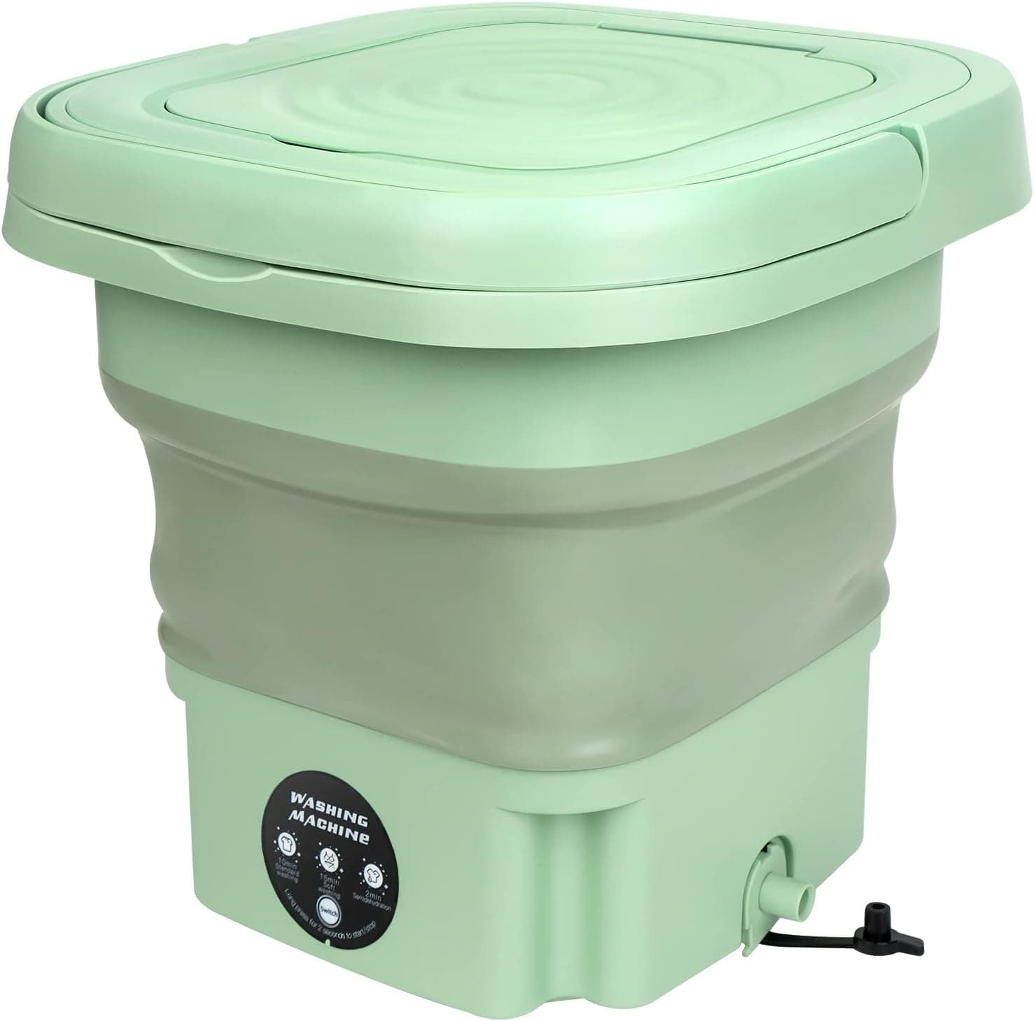 Portable Washing Machine,8L Mini Folding Bucket Washer without Drainage Basket for Socks Underwear Baby Clothes(without Dry Function),Suitable for Apartment Camping RV Travel laundry