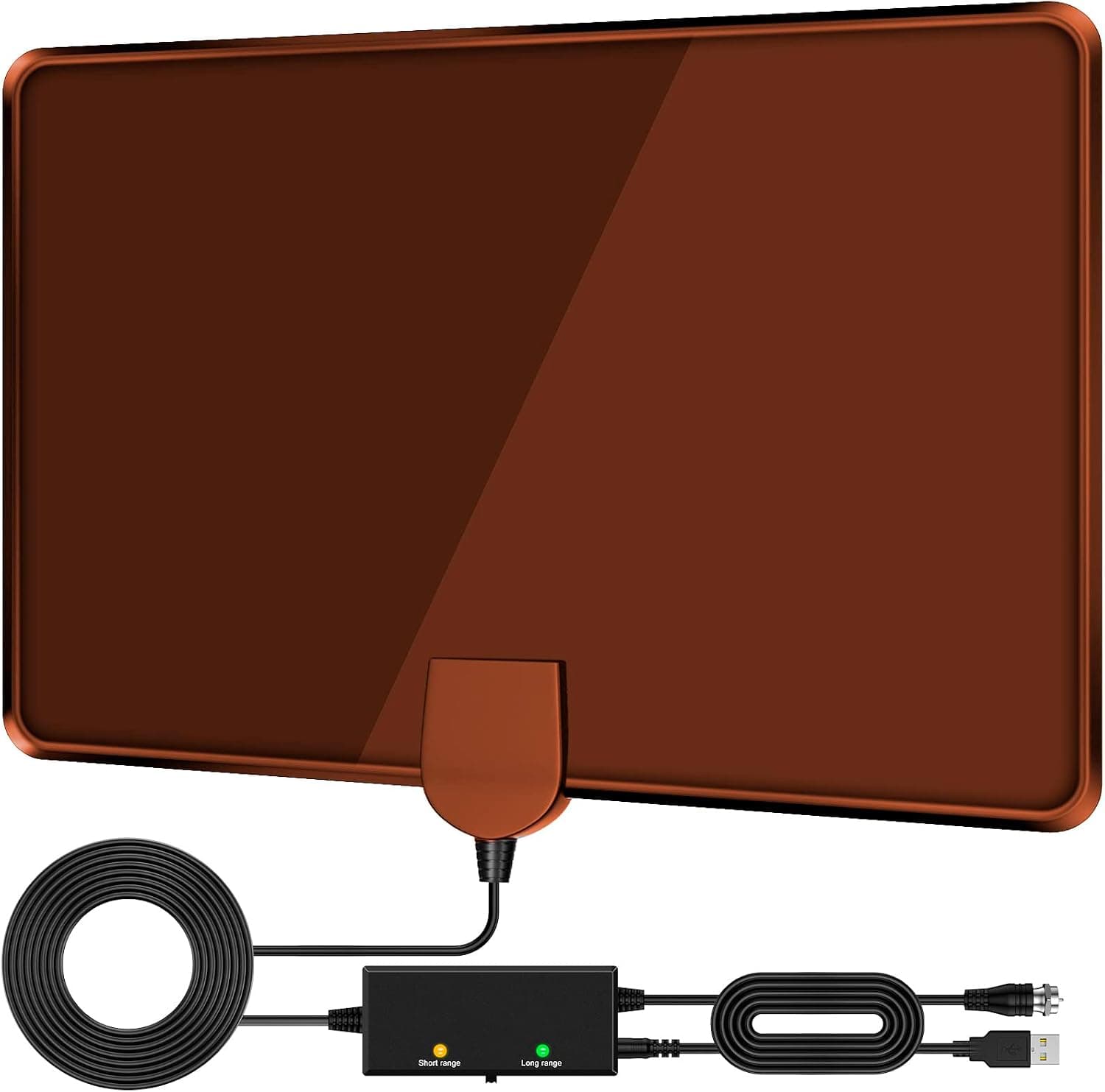 2023 Upgraded TV Antenna for Smart TV 360+ Miles, Digital HD Indoor Antenna with Amplifier Signal Booster, Air Antenna for TV, Indoor Outdoor TV Aerial - Support 4K 1080p VHF UHF - 18ft HDTV Cable
