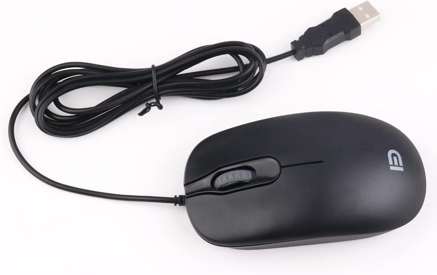 SGIN Computer Mouse USB Wired Mouse with Slim Quiet Design 2 Adjustable DPI for Notebook, Laptop, PC, Left Handed Mouse, Silent USB Computer Mouse with Smooth Scrolling Wheel, Black