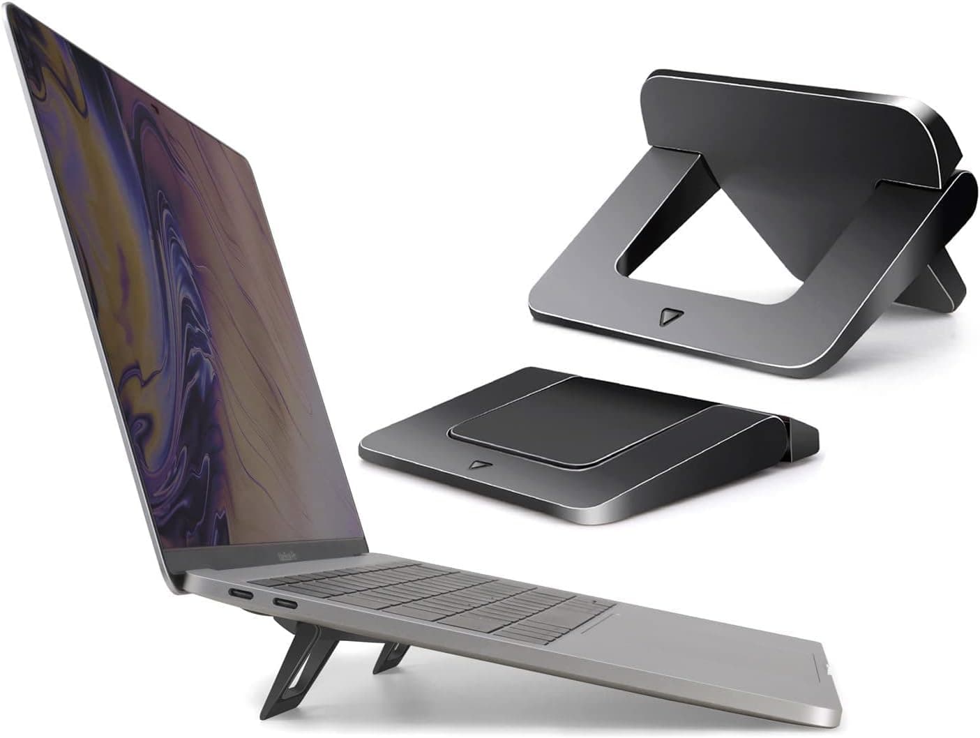 Keyboard Stand, Computer Keyboard Stand, Portable Laptop Stand Compatible with MacBook Air Pro, Dell XPS, Lenovo, HP More(2 PCS), Black LS010