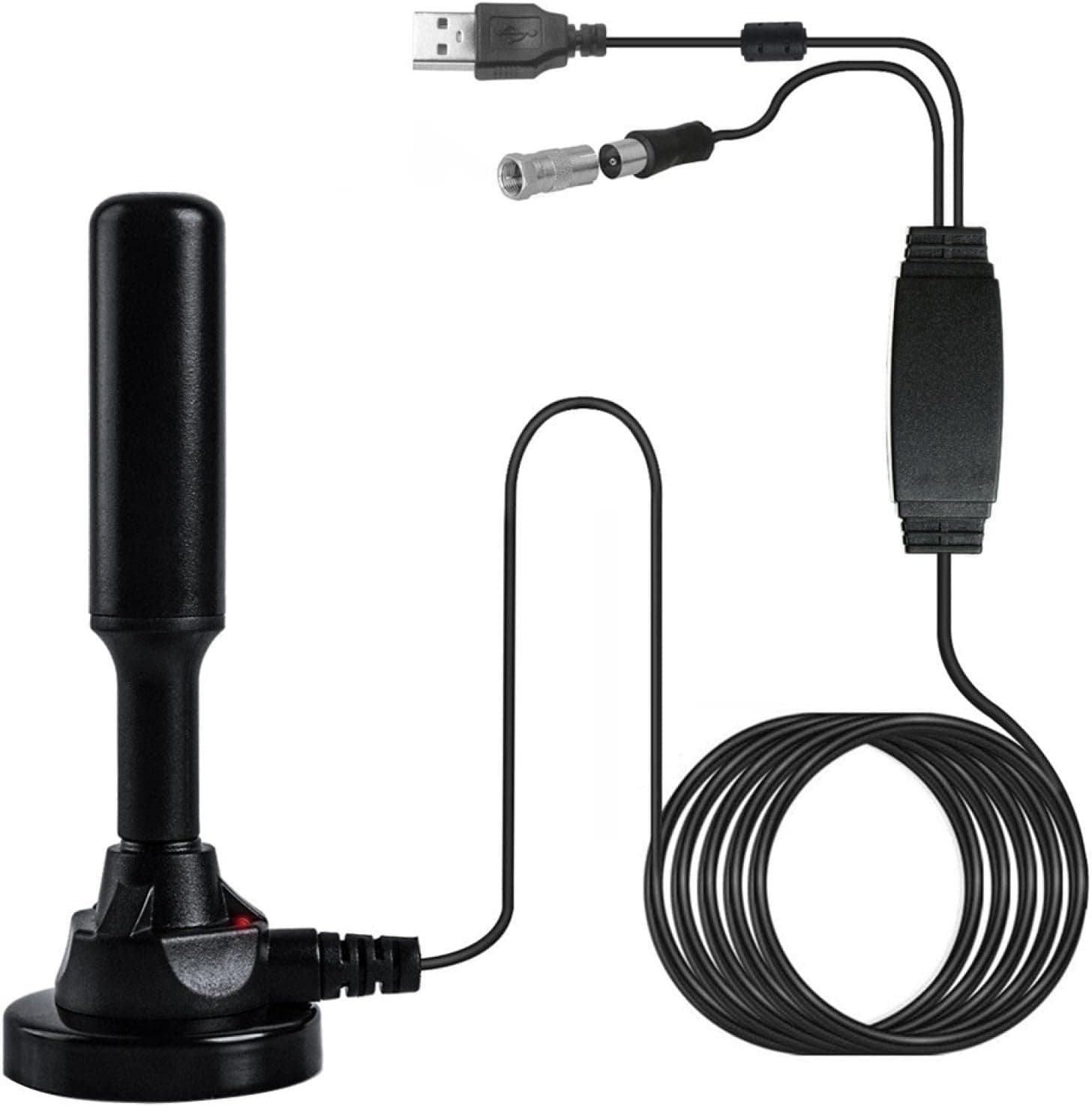 Upgrade HD Digital TV Antenna Long 300 Miles Range -4K HDTV 360° Signal Reception with Signal Booster 1080p,New Support 4K 1080p Fire tv Stick and All Older TV's