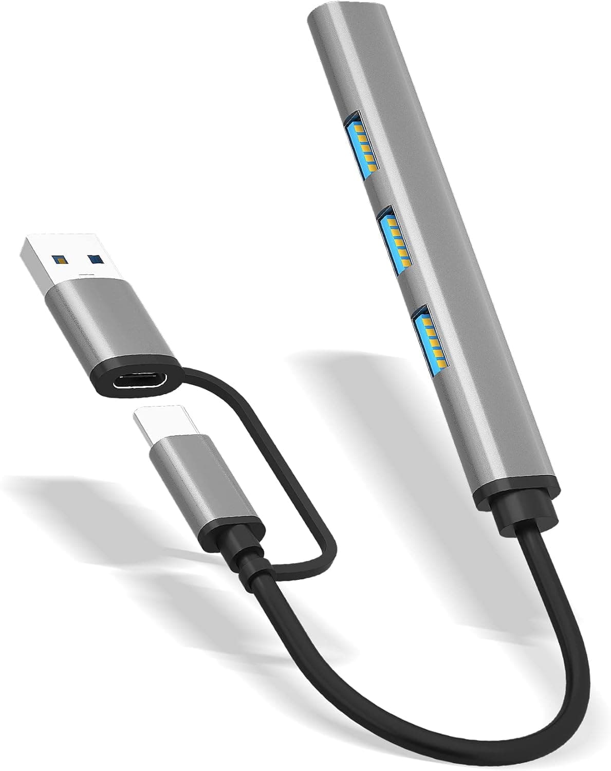 SGIN 4 in 1 USB-C Splitter, USB C Hub, 5V/3A USB Hub 3.0, USB Type C Hub, USB Hub Multiport Adapter for PC, Laptop, MacBook, Chromebook and More