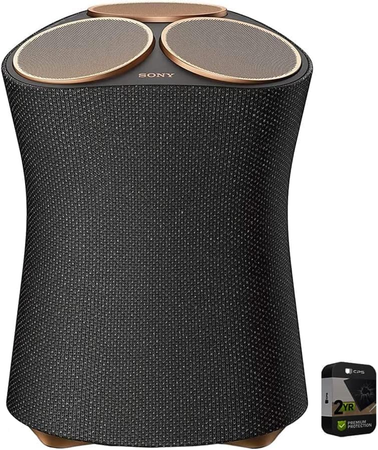 Sony SRSRA5000 360 Reality Audio Premium Wireless Bluetooth Speaker (Renewed) Bundle with 2 YR CPS Enhanced Protection Pack