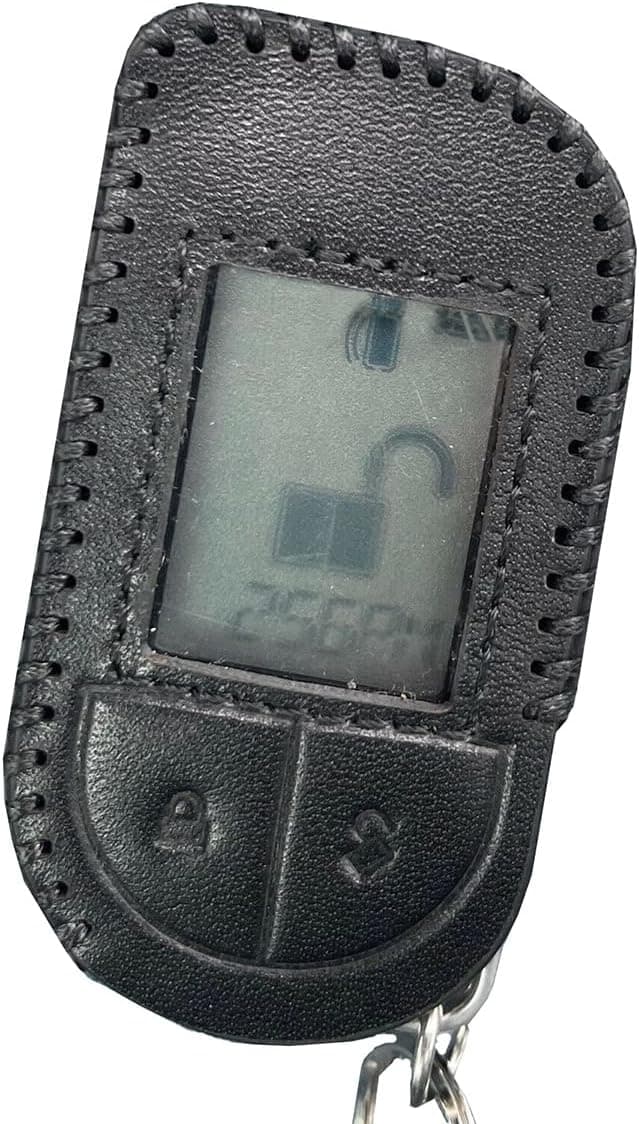 Leather Remote Case fit for Viper 5706 7756V 4706 2 Way LCD with Screen Protector
