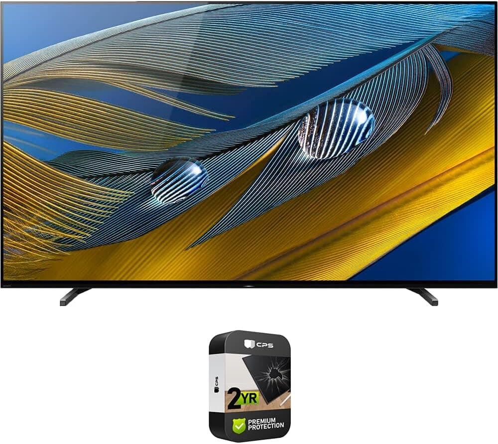 Sony XR77A80J 77 inch A80J 4K OLED Smart TV (Renewed) Bundle with Premium 2 YR CPS Enhanced Protection Pack