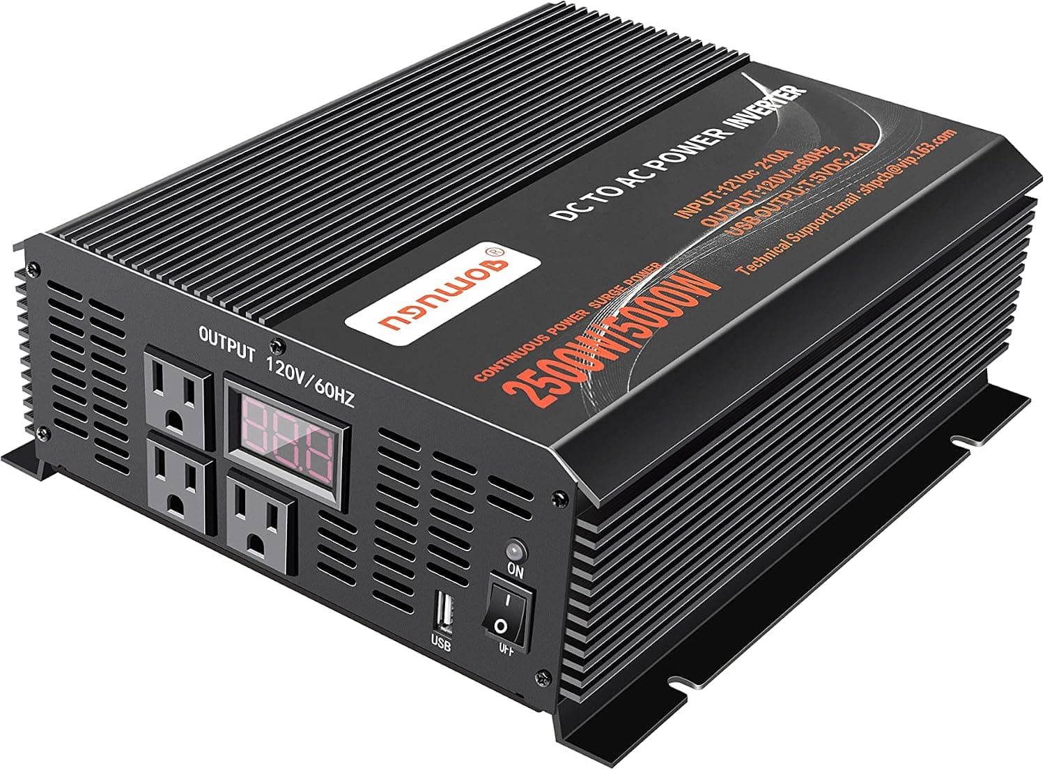 2500W Power Inverter 12V to 110V, Modified Sine Wave Car Inverter, Dual 110 Volt AC Outlets, DC to AC12v inverter to 120v 2000 watt inverter truck 2000 watt inverter 3000 watt inverter