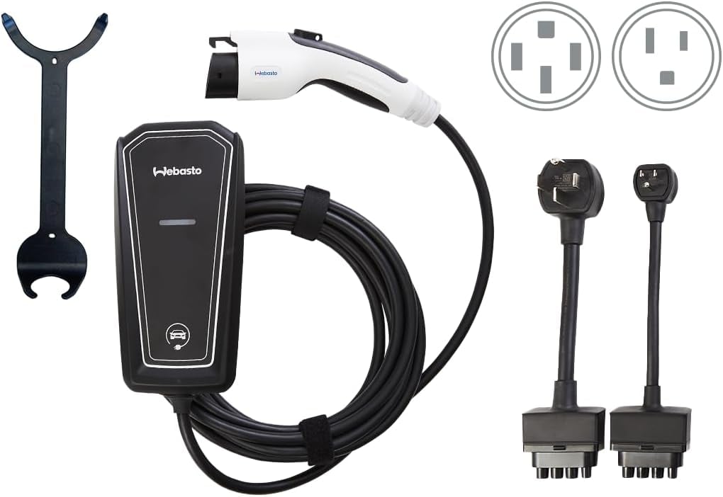 Webasto Go Dual Voltage Portable EV Charger - Level 1-2, NEMA 14-50/5-15, UL Approved, IP67