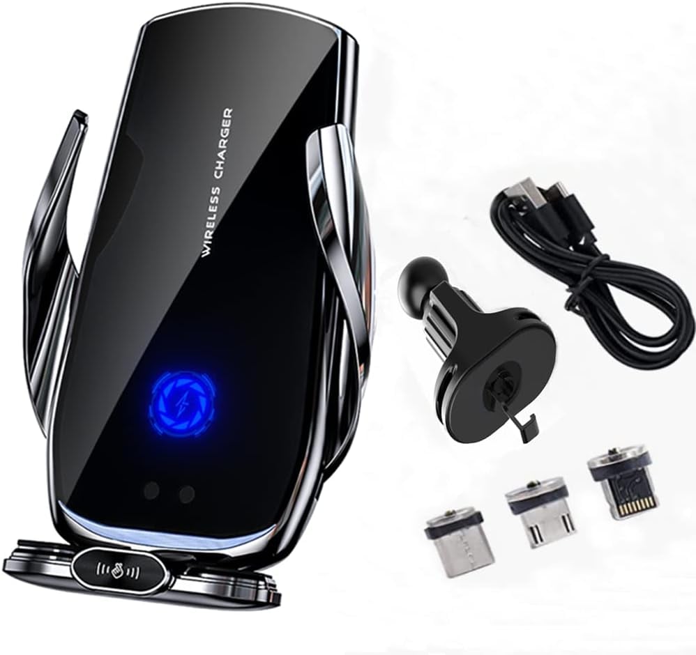[2023 Latest] Car Vent Phone Mount 15W Fast Car Phone Holder Mount Wireless Charging Auto-Clamping, iPhone14/ 13/12 Pro Max/11/10/8, Samsung Galaxy S/Note/FILP Series