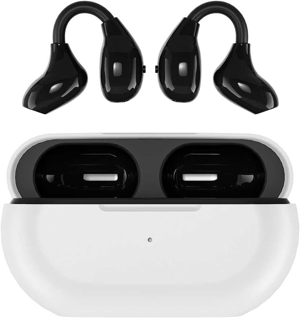 Wireless Ear Clip Bone Conduction Headphones Headset Open Ear Bone Conduction Earbuds Head Set Clip On Wireless Bluetooth Bone Conducting Open Ear Headphones Induction Earphones