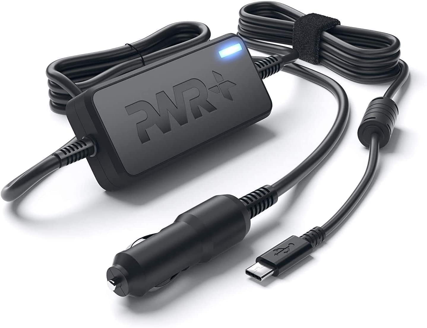 PWR+ USB-C Laptop CAR Charger for Dell Chromebook 11 5190 XPS 9310, Lenovo IdeaPad Duet 3i Chromebook Flex 3 5 5i Yoga 7i, Galaxy Book2 Pro 360, Acer Chromebook Spin 311 314 513 Power Cord UL Listed