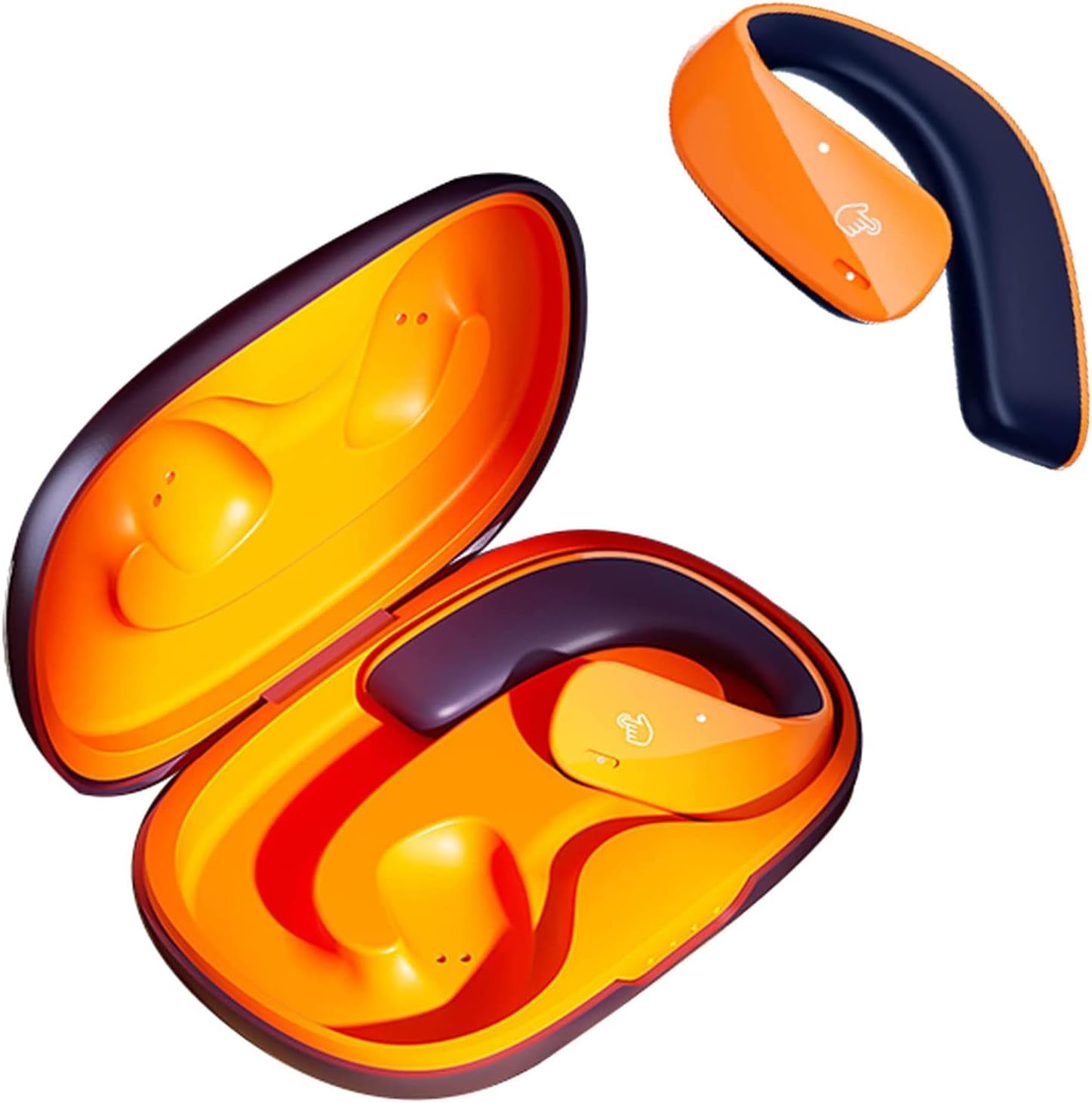 Wireless Over Open Ear Earbuds with Earhooks Wireless Bone Conduction Headphones Head Set Bluetooth Bone Conduction Headset Earbuds Induction Earphones Bone Conducting Open Ear Headphones Outer Ear