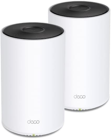 TP-Link Tri-Band Wi-Fi 6 Mesh Router System | 2- Mesh Routers | Coverage up to 5,500 sq. ft. | Deco W7200 (2-Pack) (Renewed)