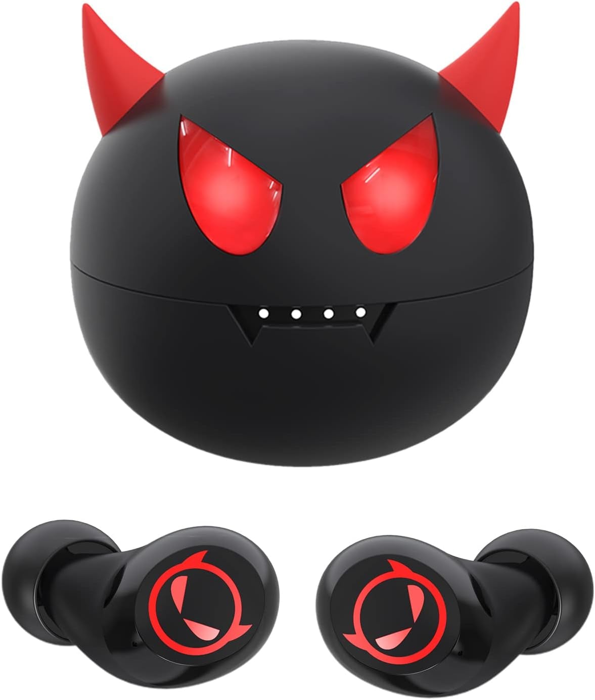 Wireless Earbuds, Cute Little Devil Earphones for Kids Adult Gift Bluetooth 5.0 Headphones in-Ear 36H Playtime 3D Stereo Earphones