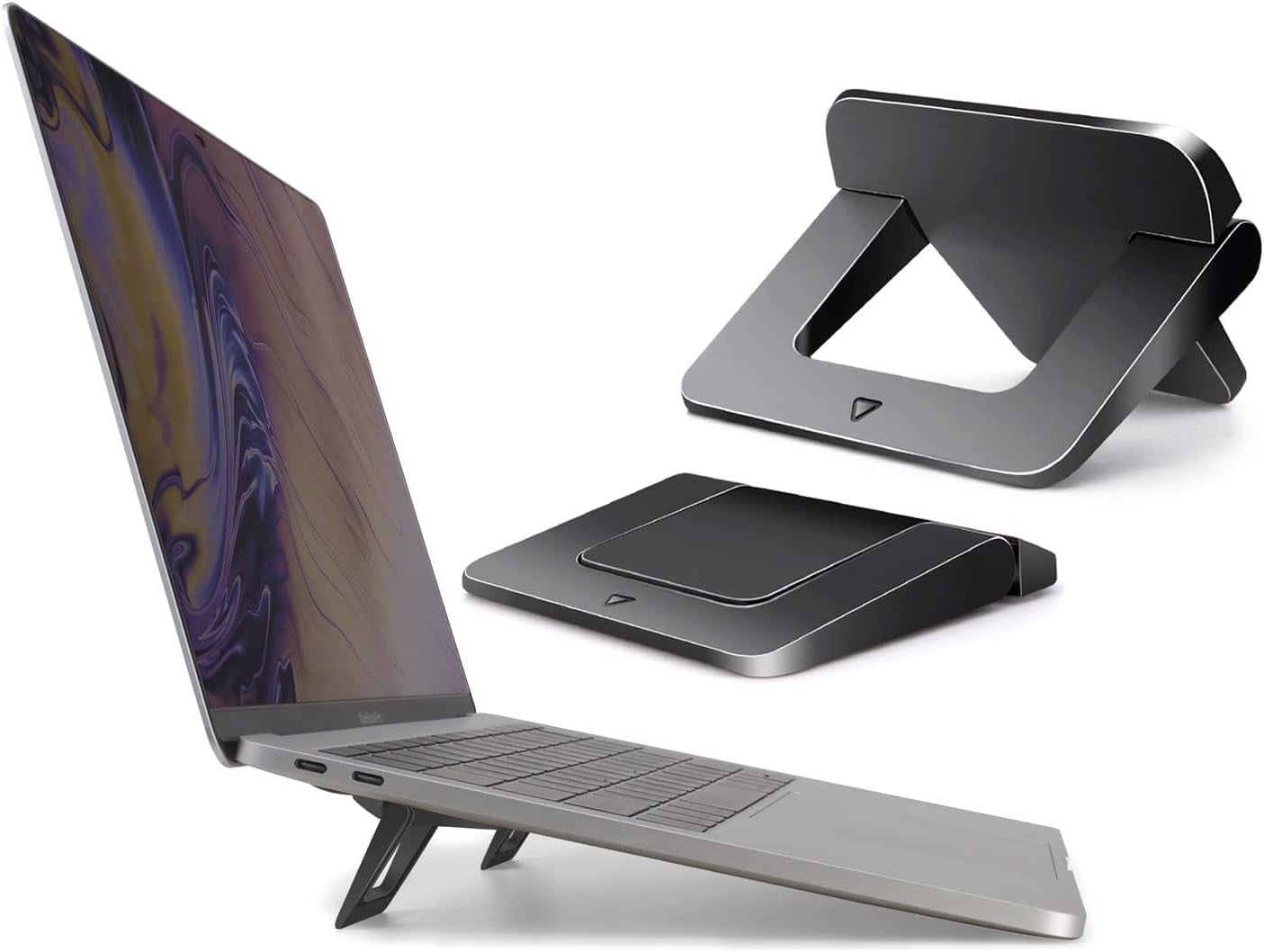 Keyboard Stand, Computer Keyboard Stand, Portable Laptop Stand Compatible with MacBook Air Pro, Dell XPS, Lenovo, HP More(2 PCS), Black LS010