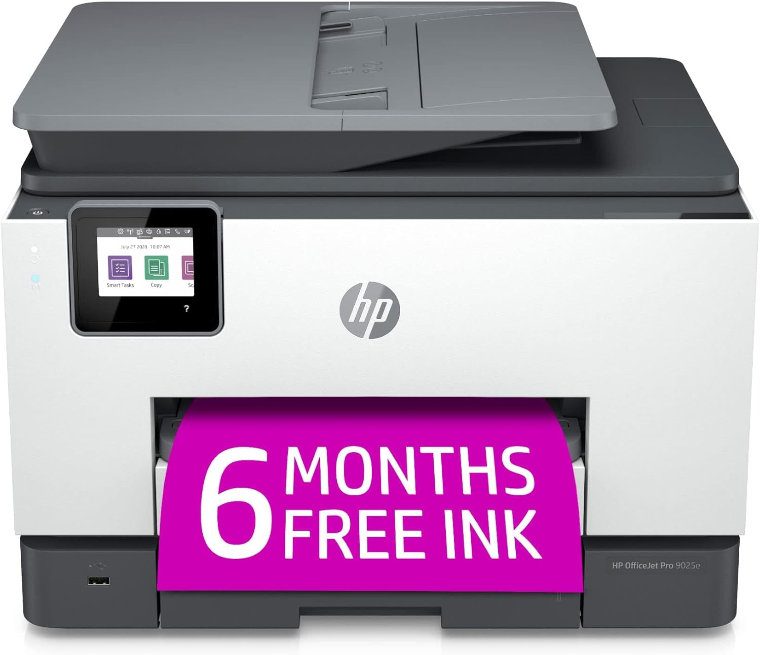 HP OfficeJet Pro 9025e Wireless Color All-in-One Printer with 6 Months Free Ink (1G5M0A) (Renewed Premium)