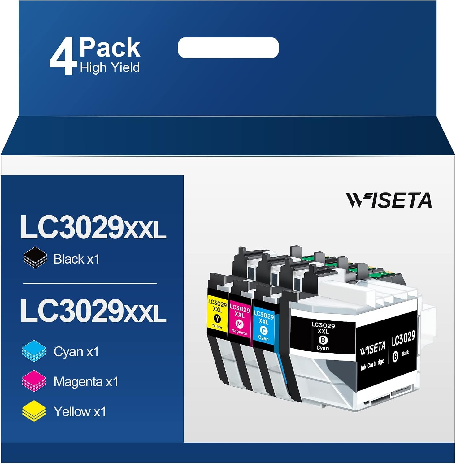 LC3029 XXL Ink Cartridges Replacement Compatible for Brother LC3029 LC3029XXL LC3029BK LC 3029 for MFC-J5830DW MFC-J5830DWXL MFC-J5930DW MFC-J6535DW MFC-J6535DWXL MFC-J6935DW (4 Pack)