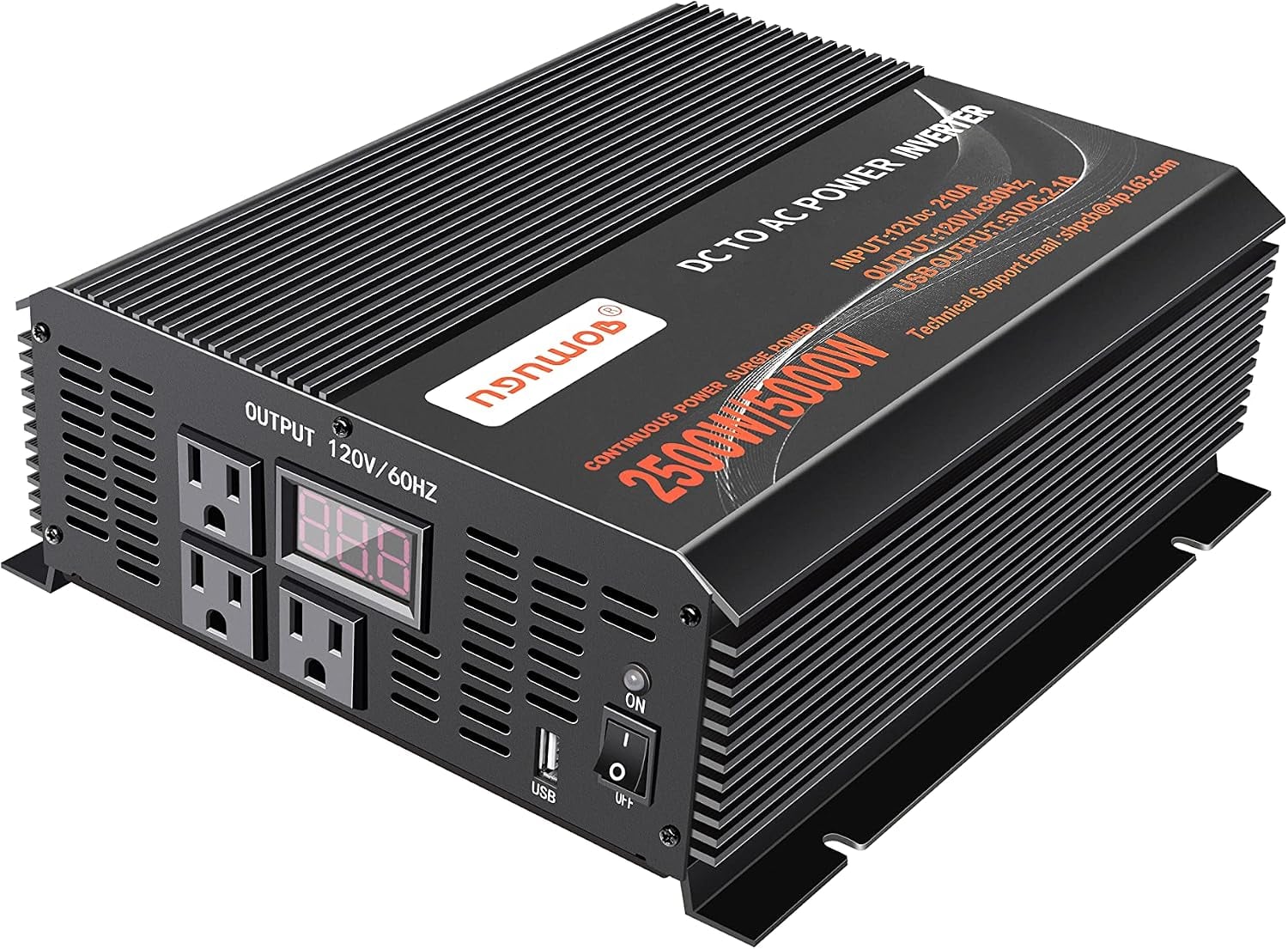 2500W Power Inverter 12V to 110V, Modified Sine Wave Car Inverter, Dual 110 Volt AC Outlets, DC to AC12v inverter to 120v 2000 watt inverter truck 2000 watt inverter 3000 watt inverter